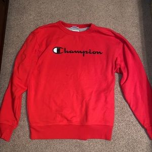 Red Champion Crewneck